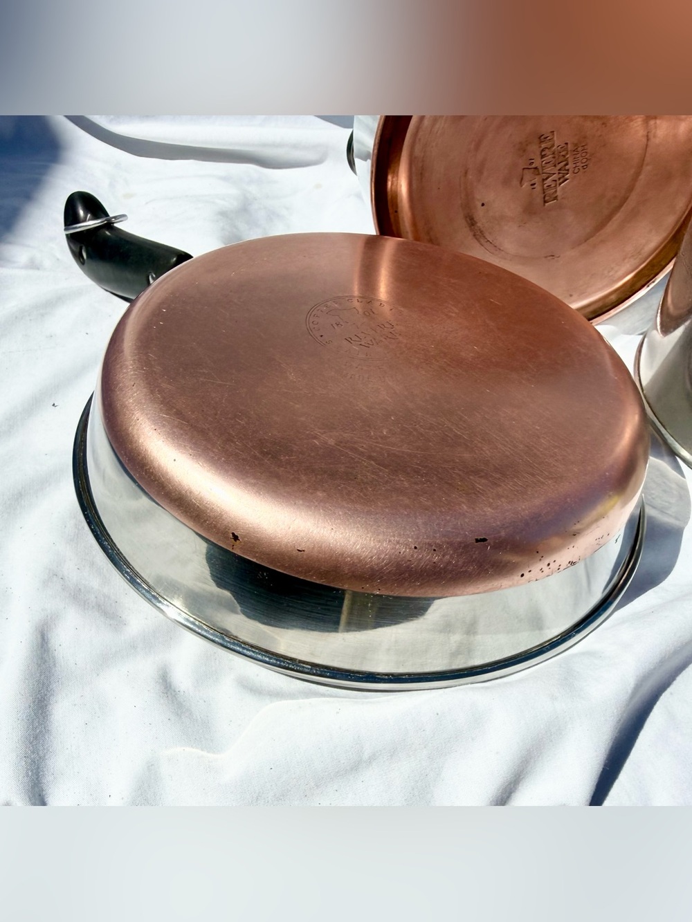 Revere Ware Stainless Copper Clad Pot and Pan Set - Picture 9 of 12
